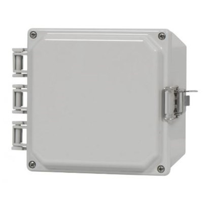 ENCLOSURE 6X6X4 HINGED, OPAQUE, LATCH