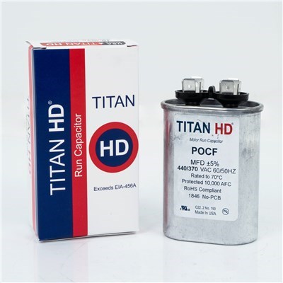 "TITAN HD 10MFD, 440/370V, OVAL"