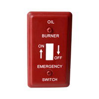 "COVER, SWITCH PLATE OIL EMR, RED"