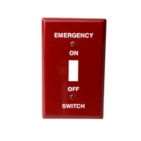 "COVER, SWITCH PLATE EMR, RED"